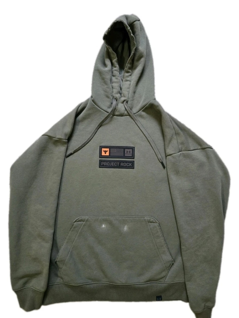 Under Armour Project Rock Hoodie Mens Medium Olive Green 1382154